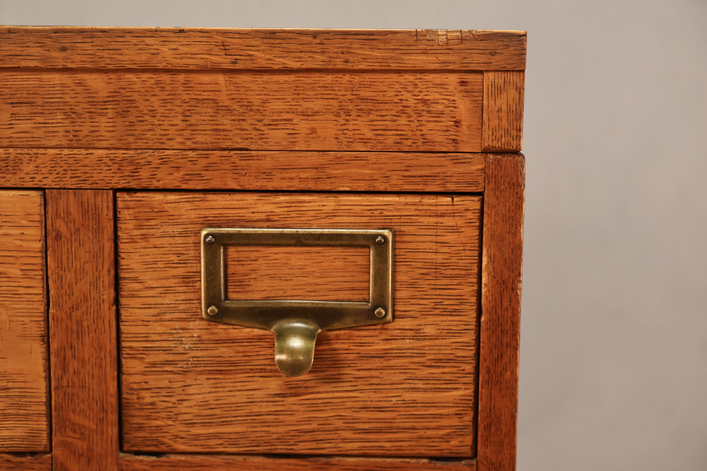 Antique Oak Card File Cabinet - ONLINE ONLY