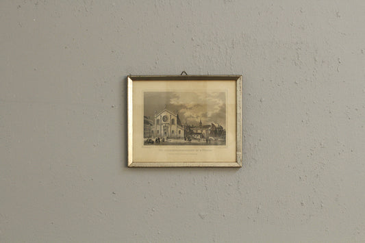 Antique Small "Die Allerheiligenkirche, München" Engraving
