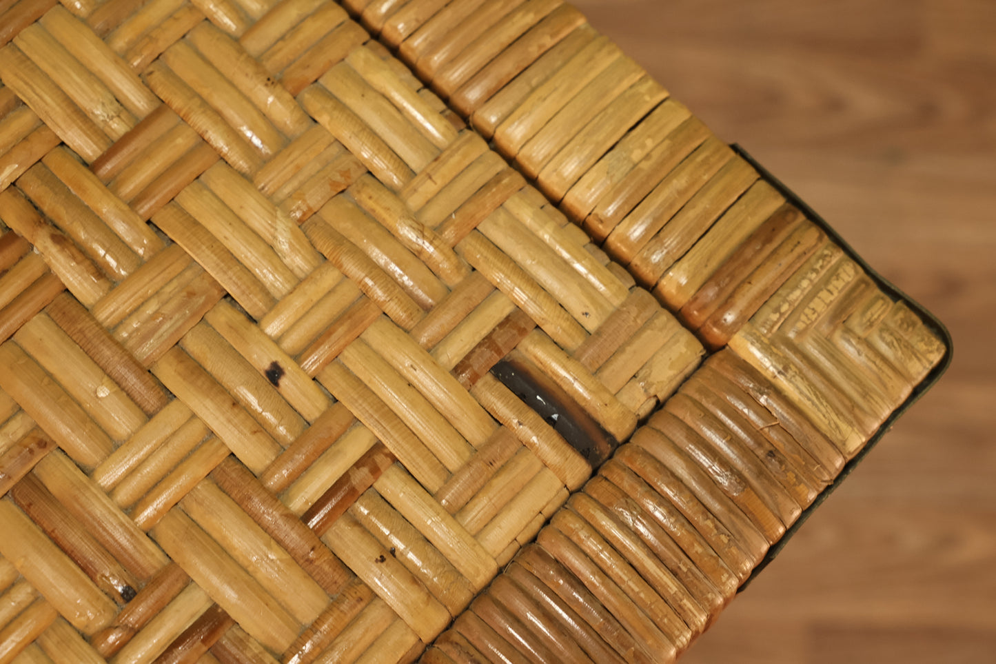 Rattan Campaign 3-Drawer End Table