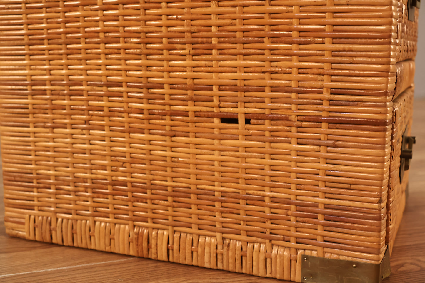 Rattan Campaign 3-Drawer End Table