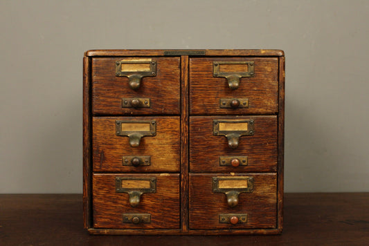 Antique Oak Card File