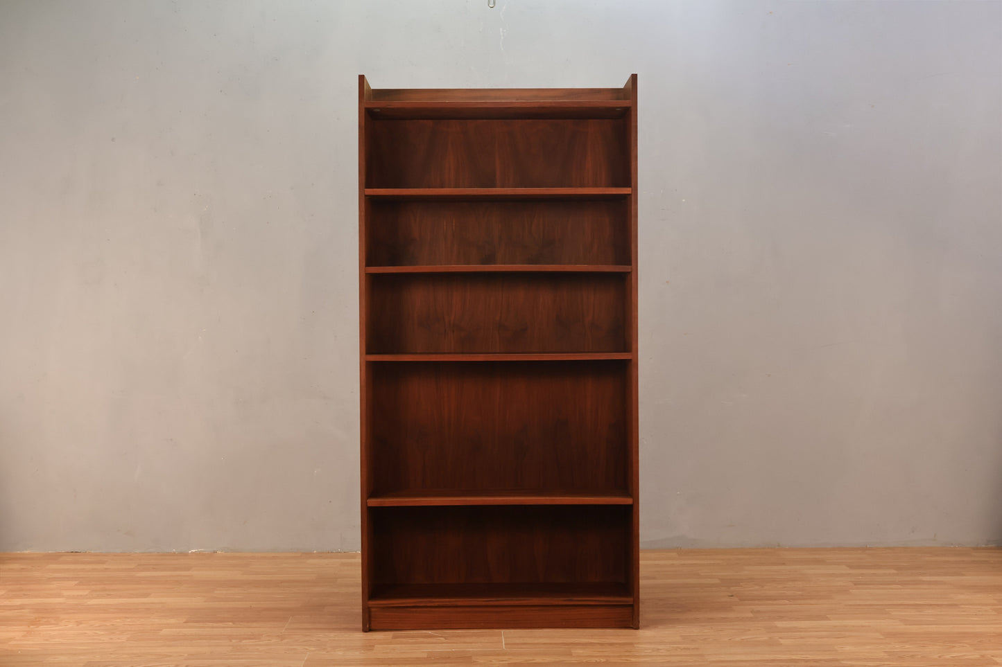 Tall Walnut 5-Tier Bookshelf - ONLINE ONLY