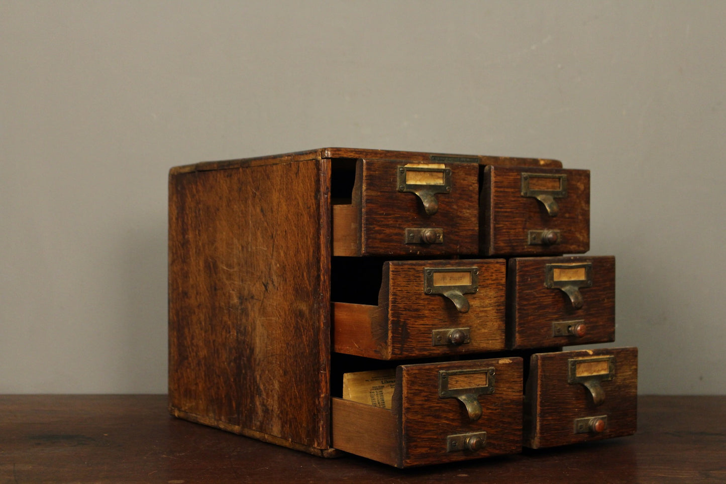 Antique Oak Card File
