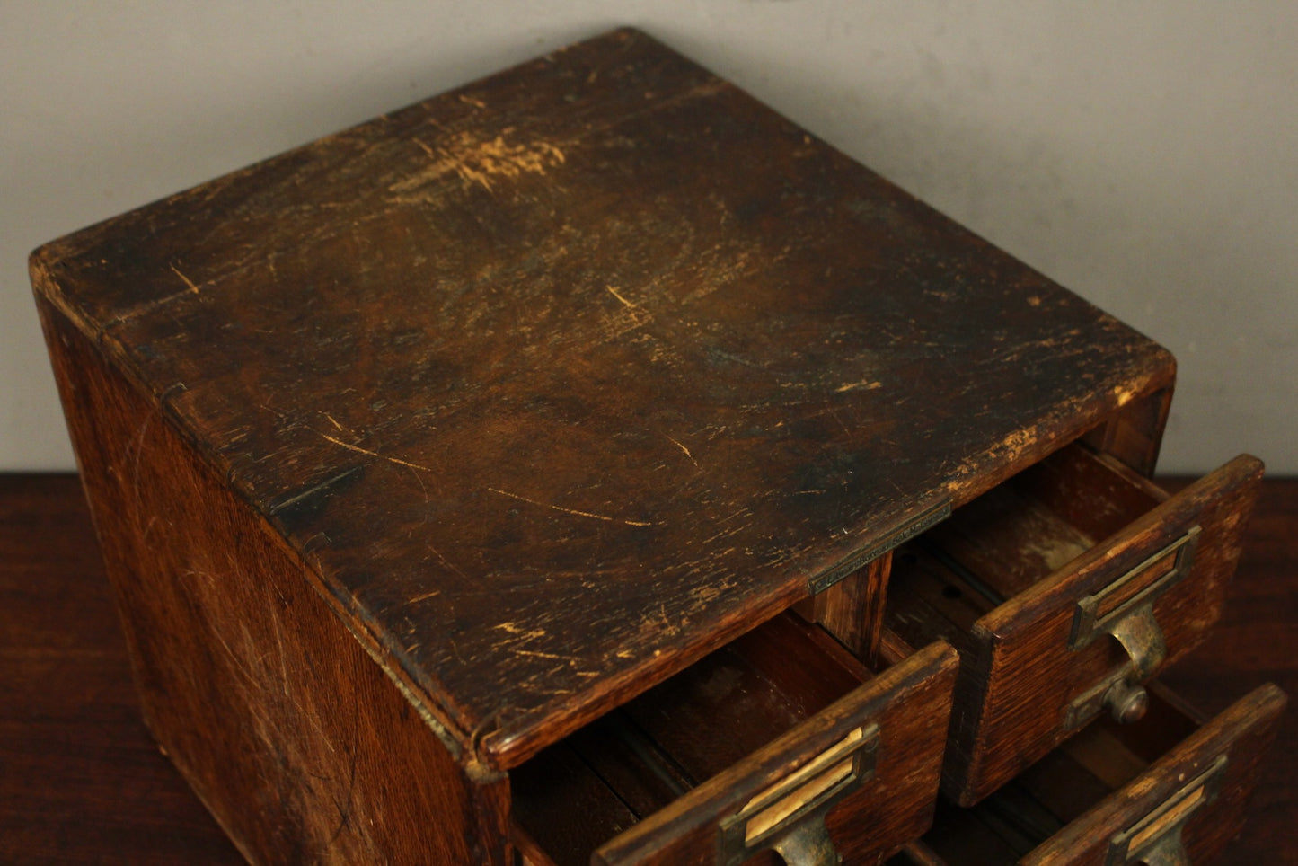 Antique Oak Card File