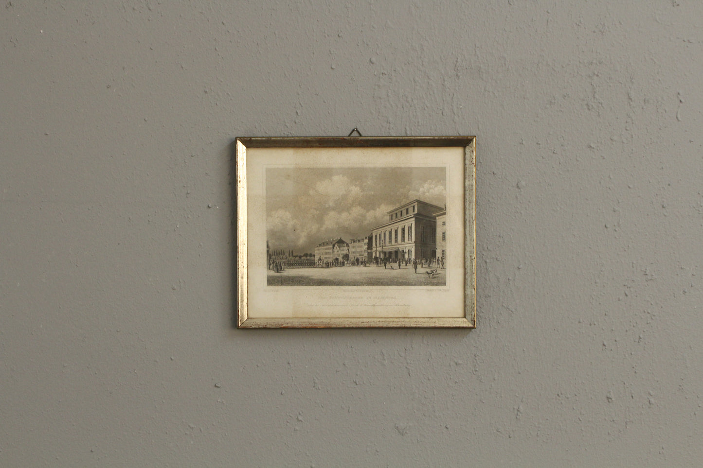Antique Small "Das Stadttheater, Hamburg" Engraving