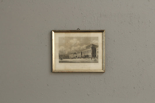 Antique Small "Das Stadttheater, Hamburg" Engraving