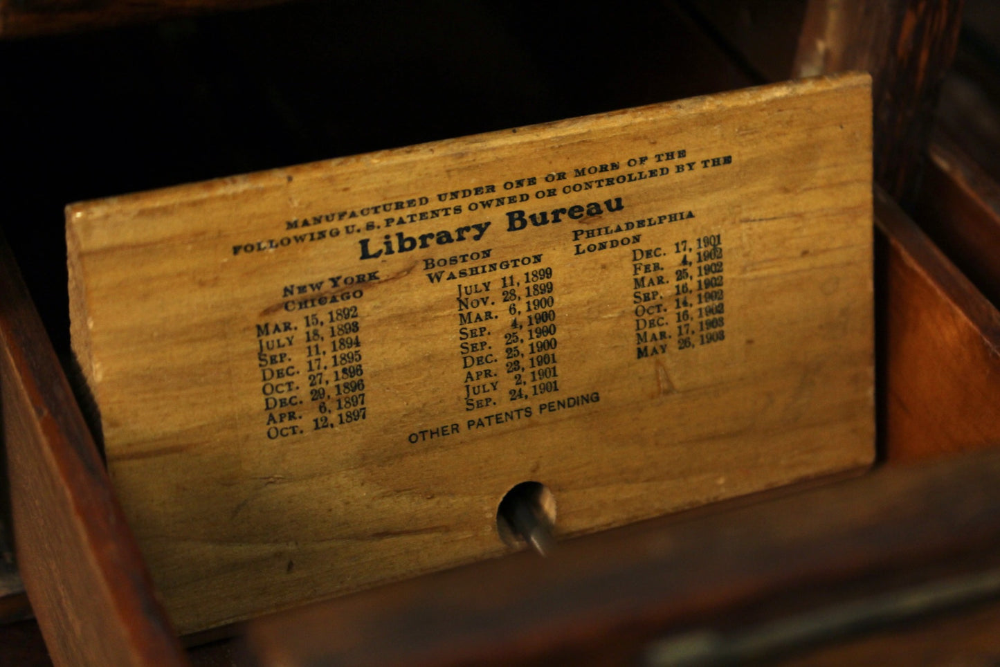 Antique Oak Card File