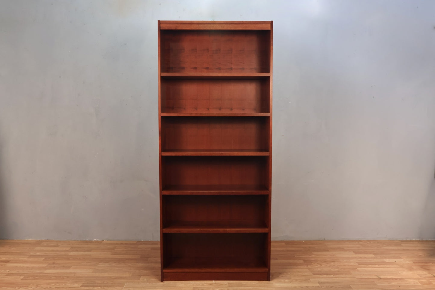 Tall Dark Wood 5-Tier Bookshelf