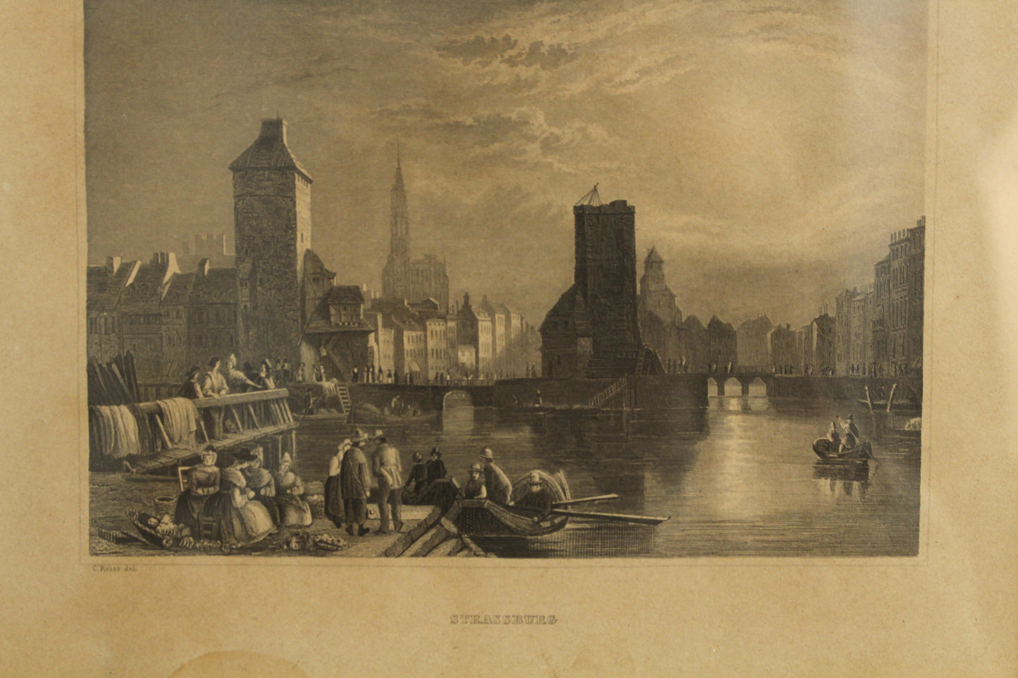 Antique Small "Strassburg" Engraving