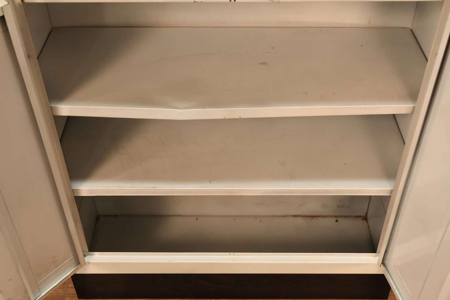 Art Deco White Steel & Glass Wall Unit