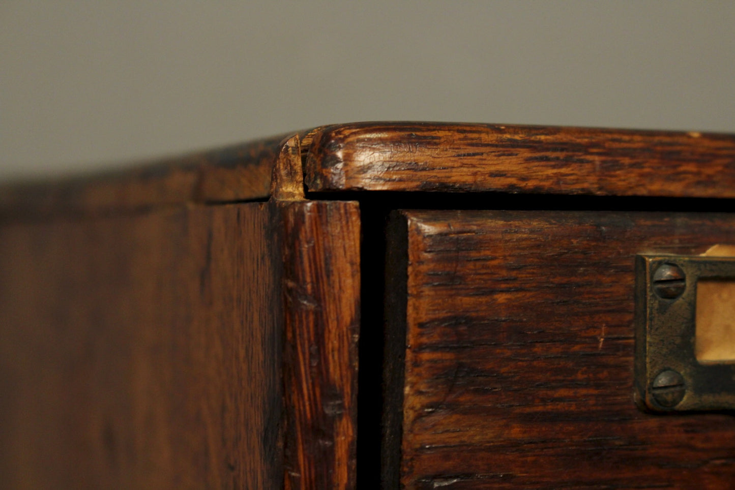 Antique Oak Card File