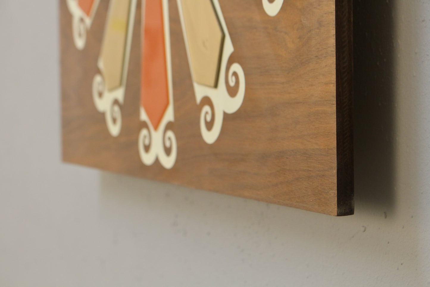 1960s Walnut Sunburst Wall Clock