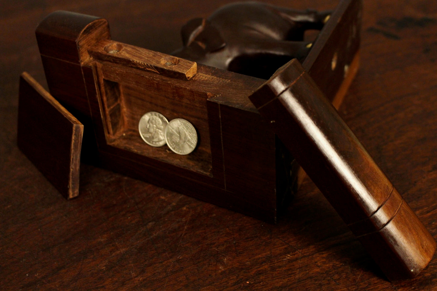 Pair of Carved Elephant Bookends