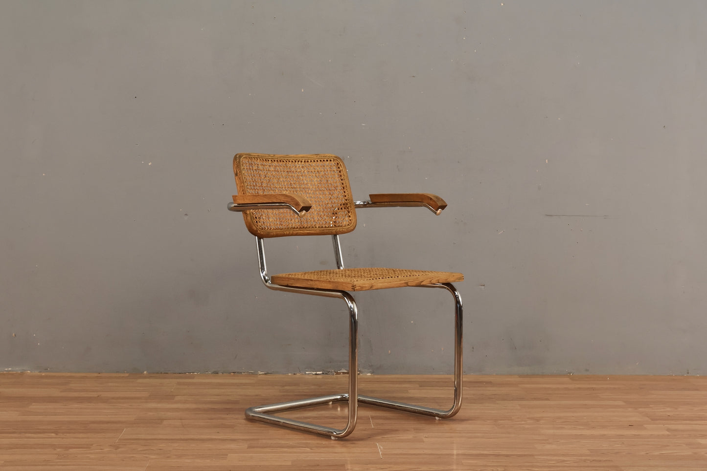 Cesca-Style Cane Cantilever Armchair