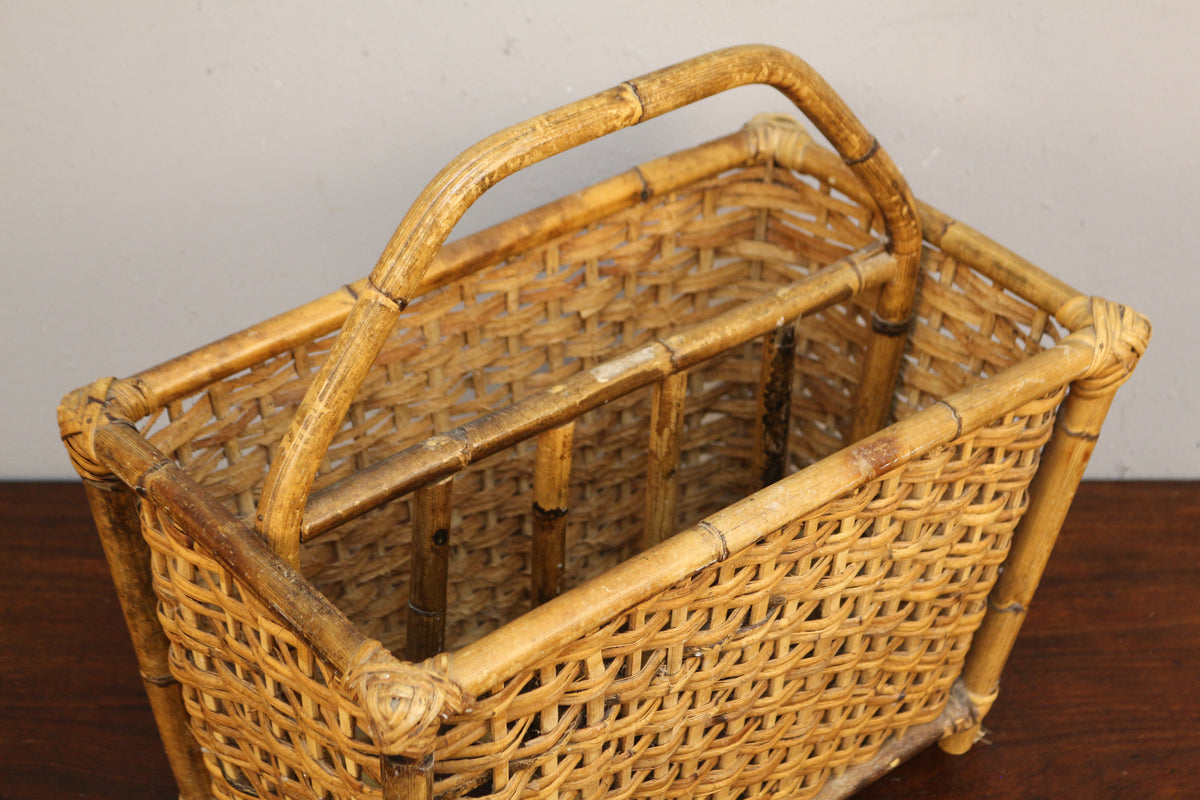 Rattan Magazine Caddy