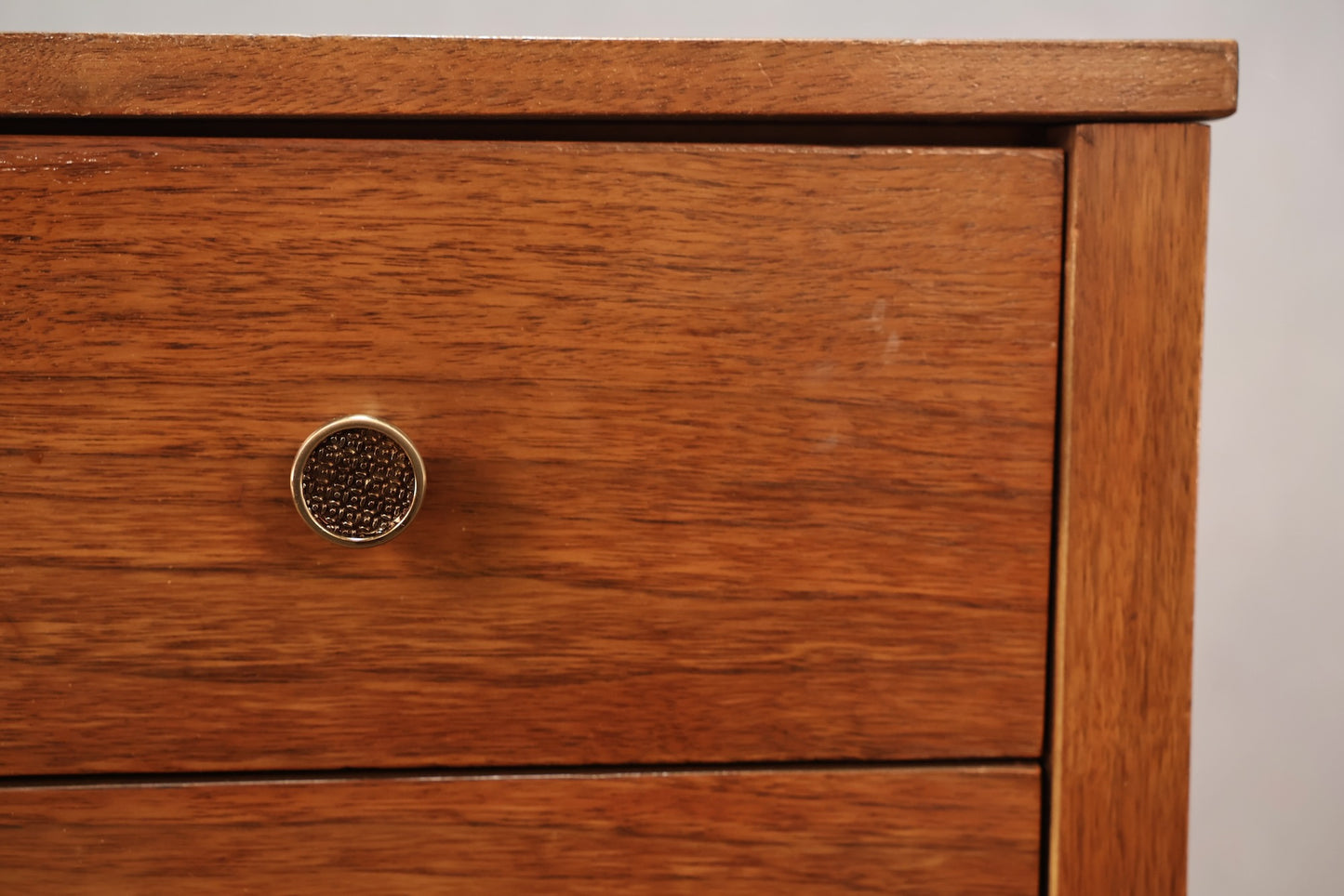 Mid Century Walnut 5-Drawer Highboy Dresser