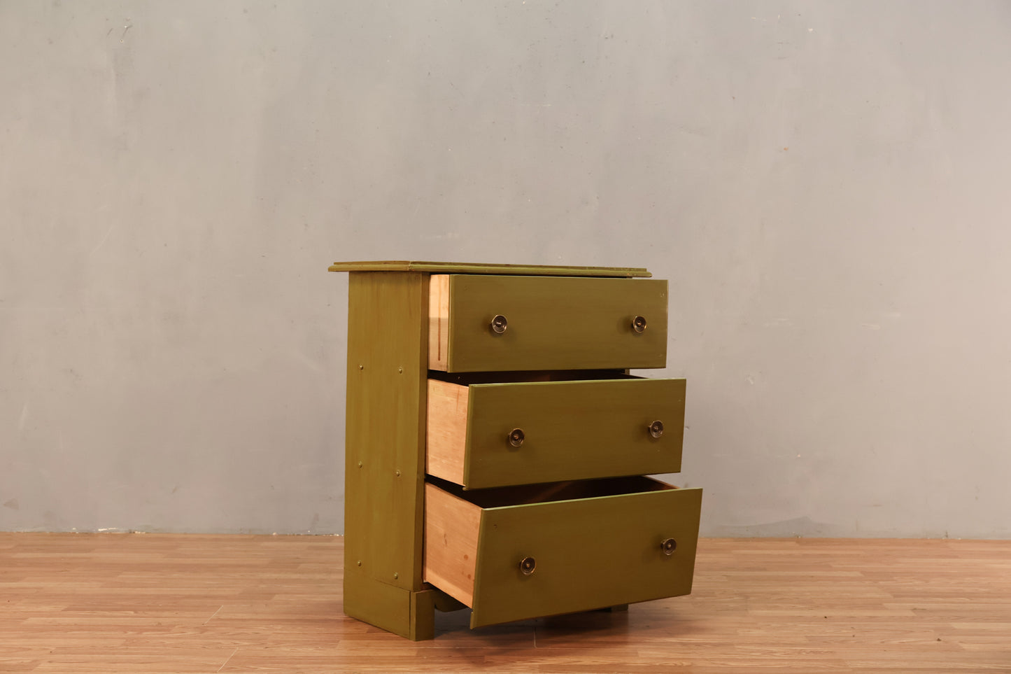 Olive 3-Drawer End Table