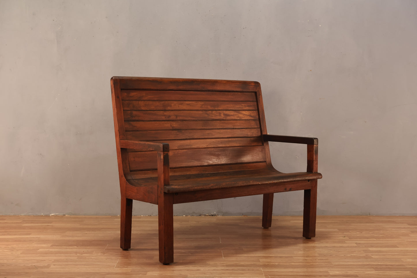 Antique Solid Oak Bench - ONLINE ONLY