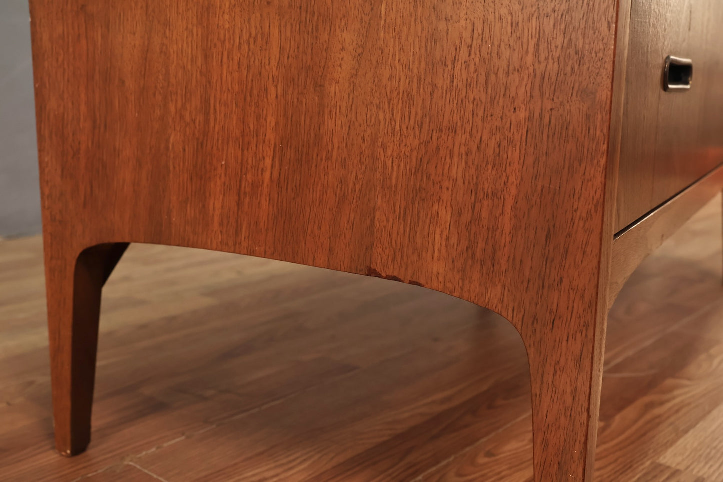 Mid Century Walnut 5-Drawer Highboy Dresser