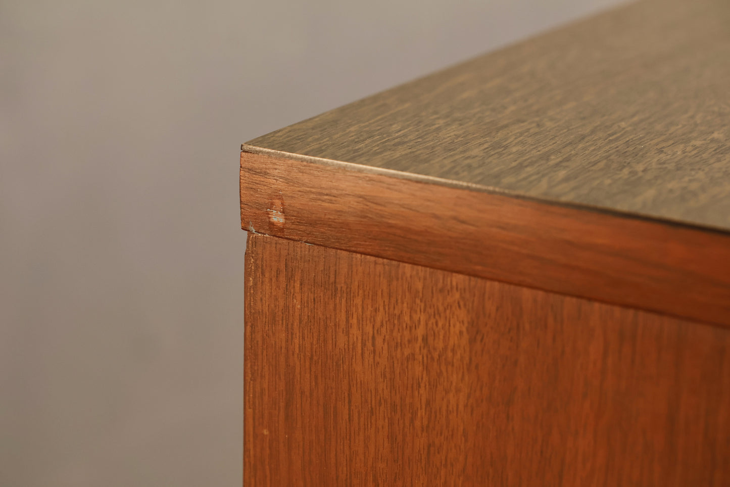 Mid Century Walnut & Laminate 6-Drawer Dresser