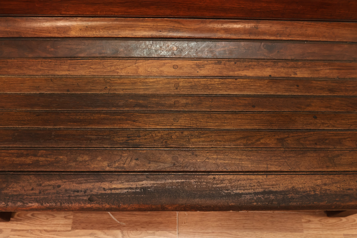 Antique Solid Oak Bench - ONLINE ONLY