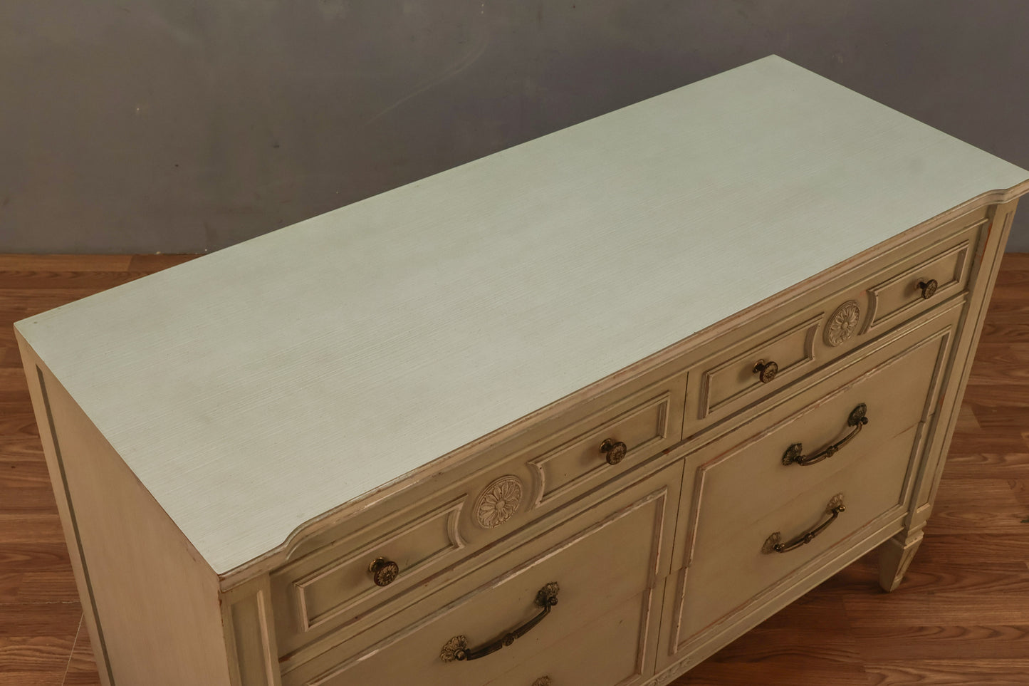 1960s Thomasville Provincial Seafoam 3-Drawer Dresser