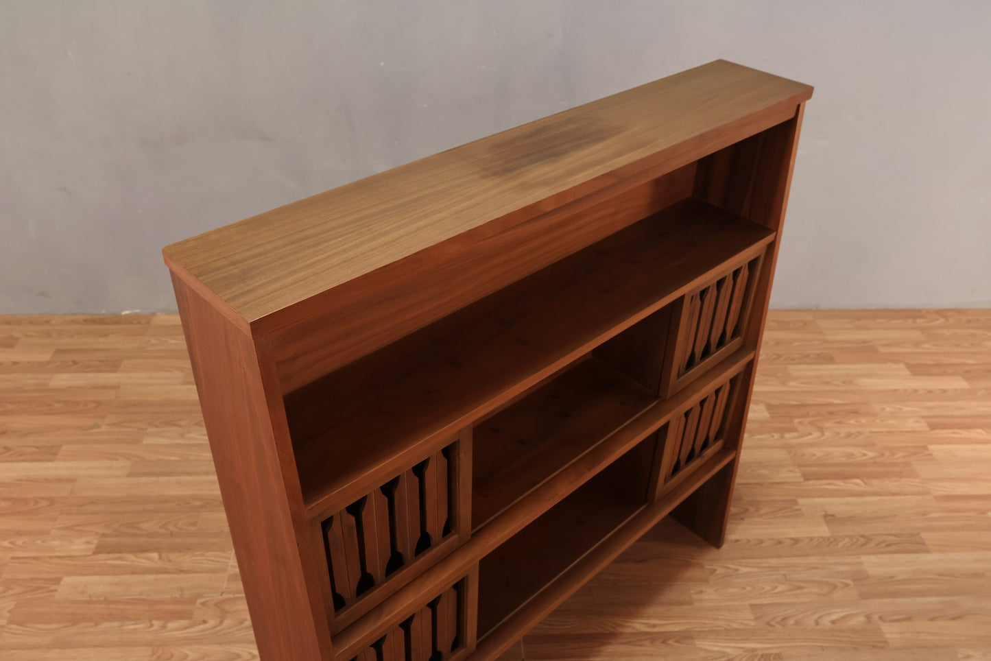 Johnson Carper Angled Sliding-Door Bookshelf