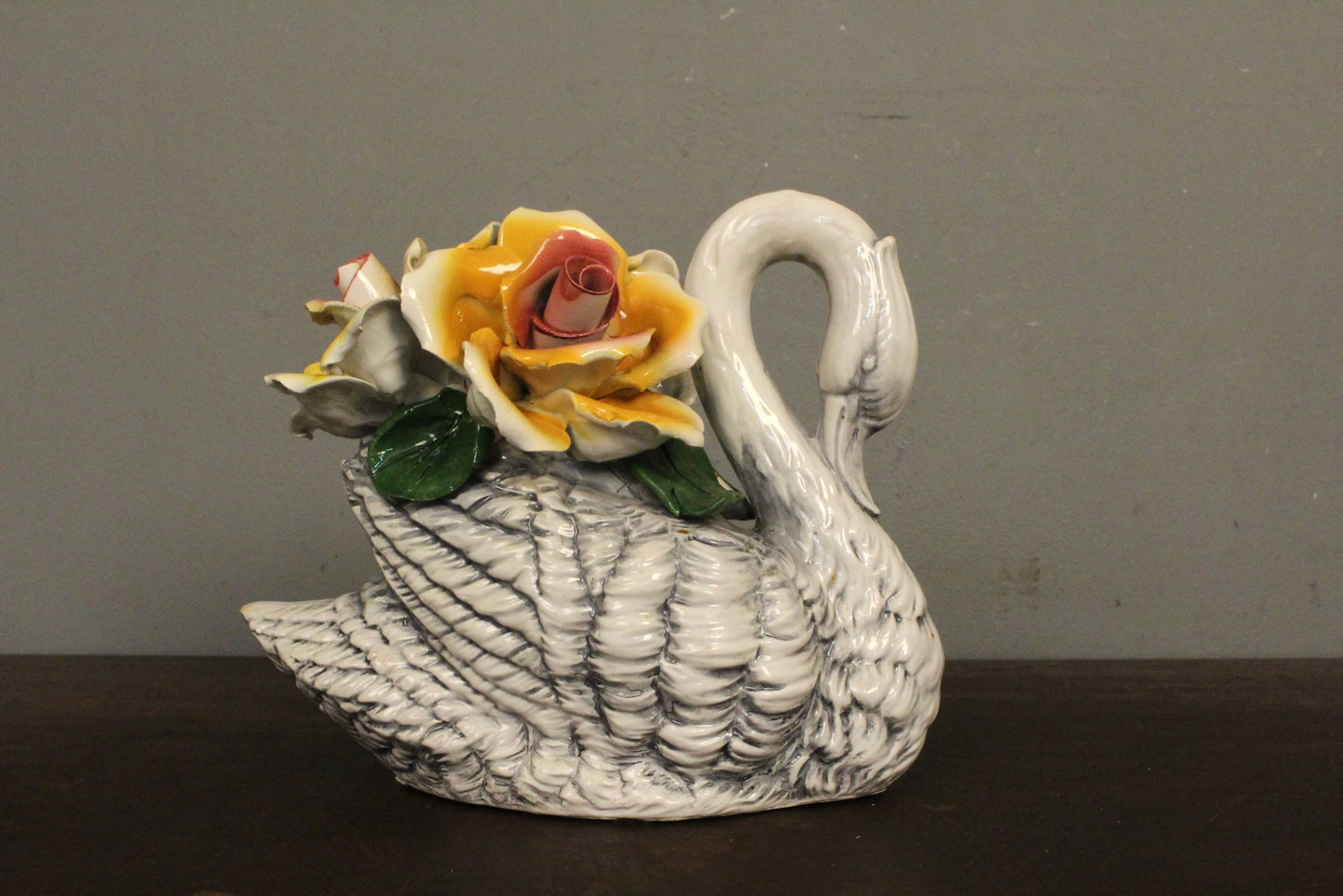 Capodimonte Porcelain Swan