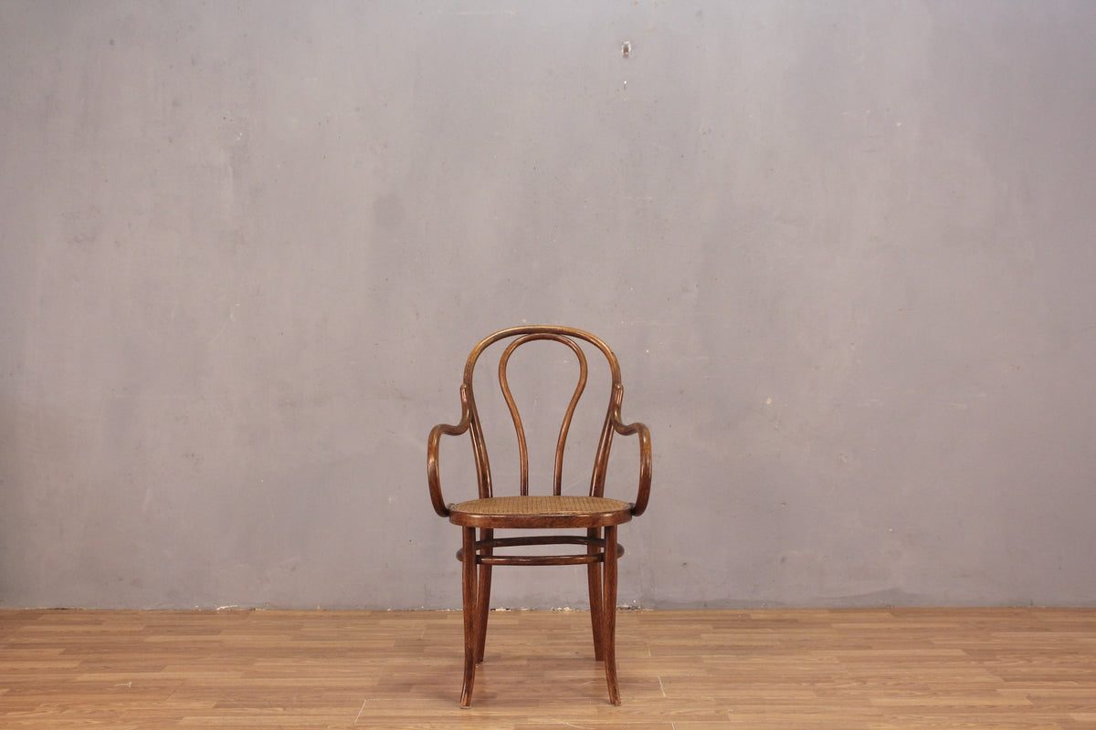 Early 1900s Thonet Bentwood & Cane Armchair