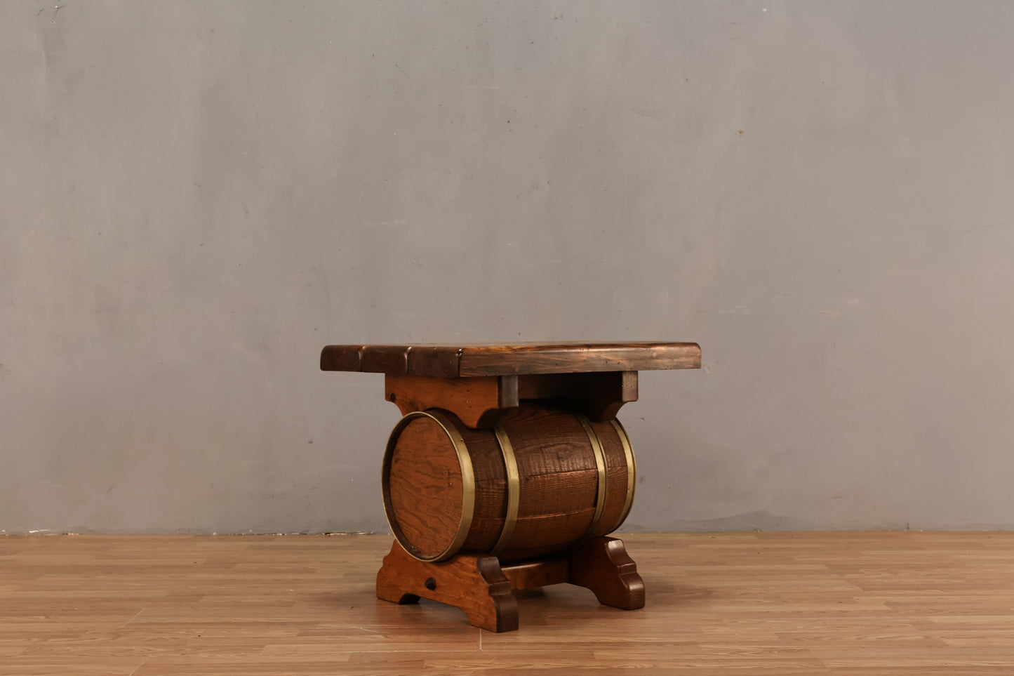 Pine Barrel End Table