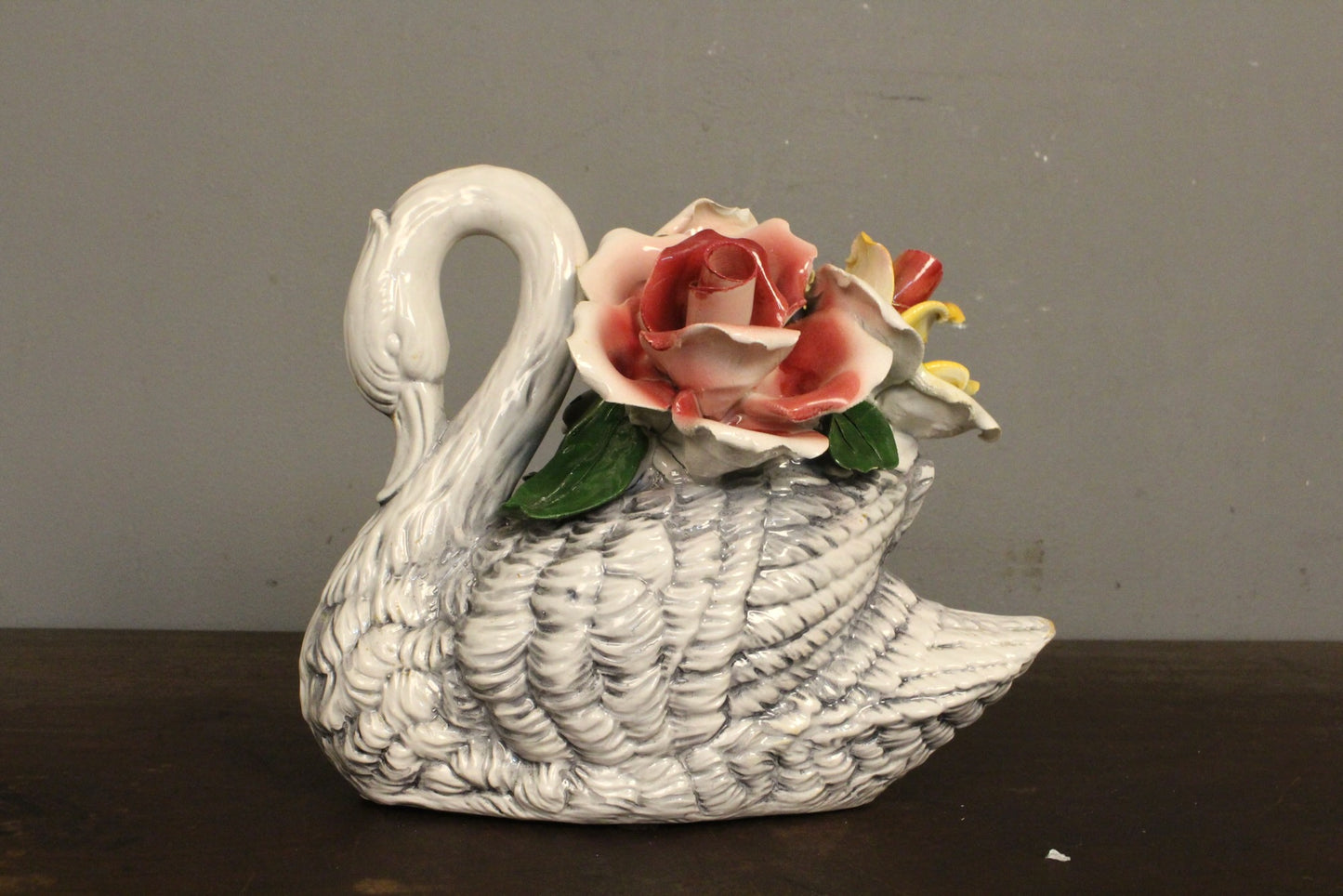 Capodimonte Porcelain Swan
