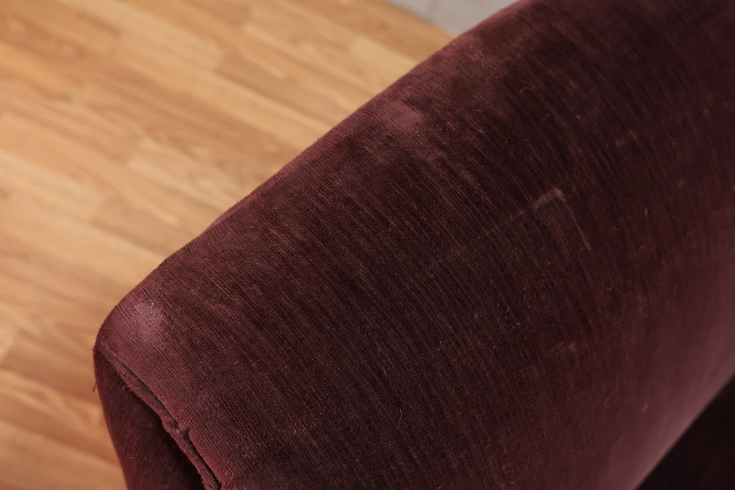 Aubergine Velveteen Chaise Lounge - ONLINE ONLY