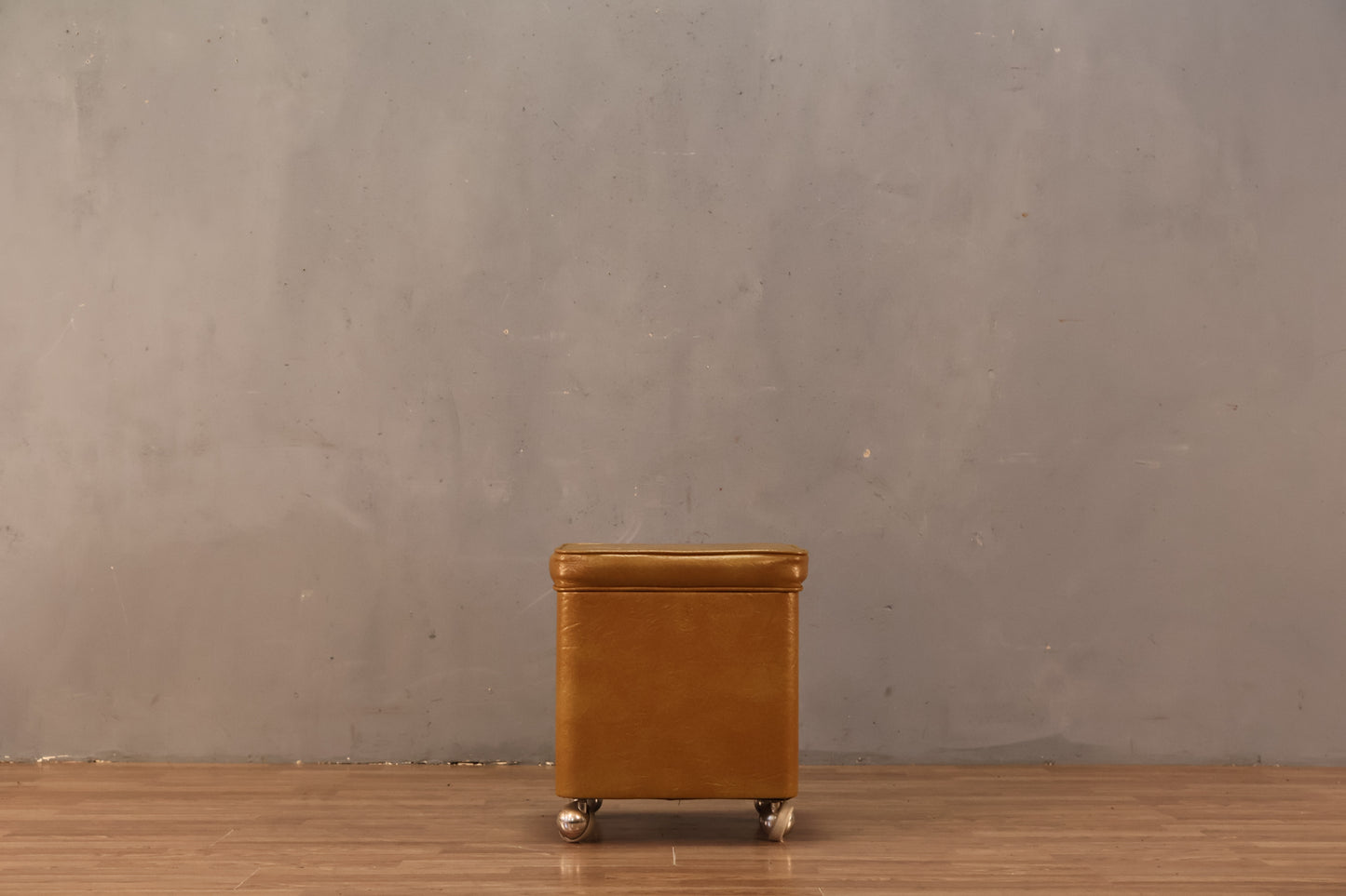 Mustard Rolling Storage Ottoman