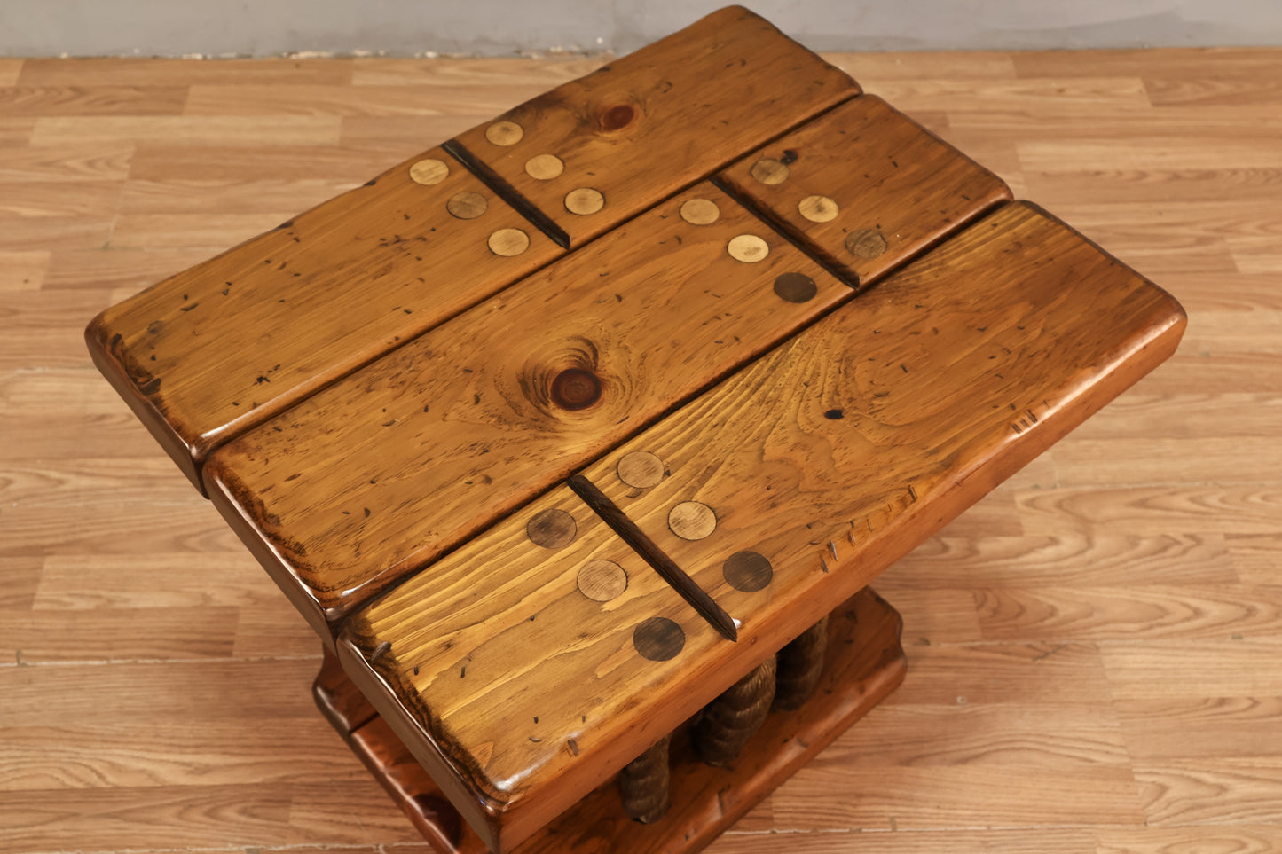 Pine Rope Pulley End Table