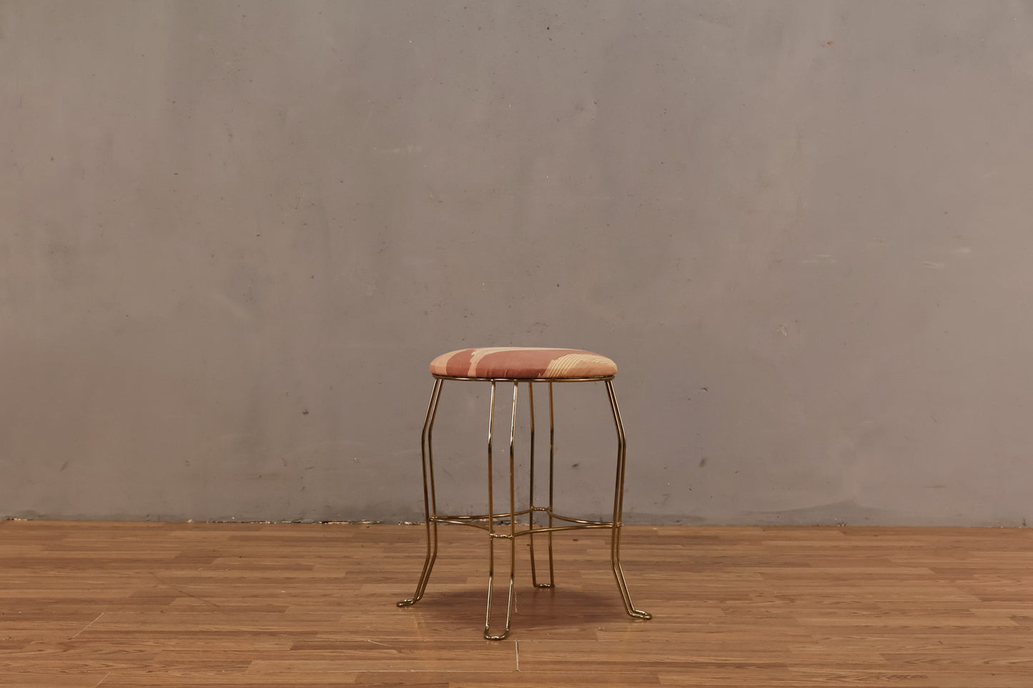 Retro Mauve & Gold Stool