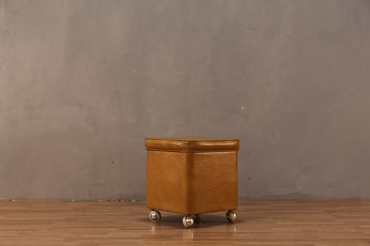 Mustard Rolling Storage Ottoman