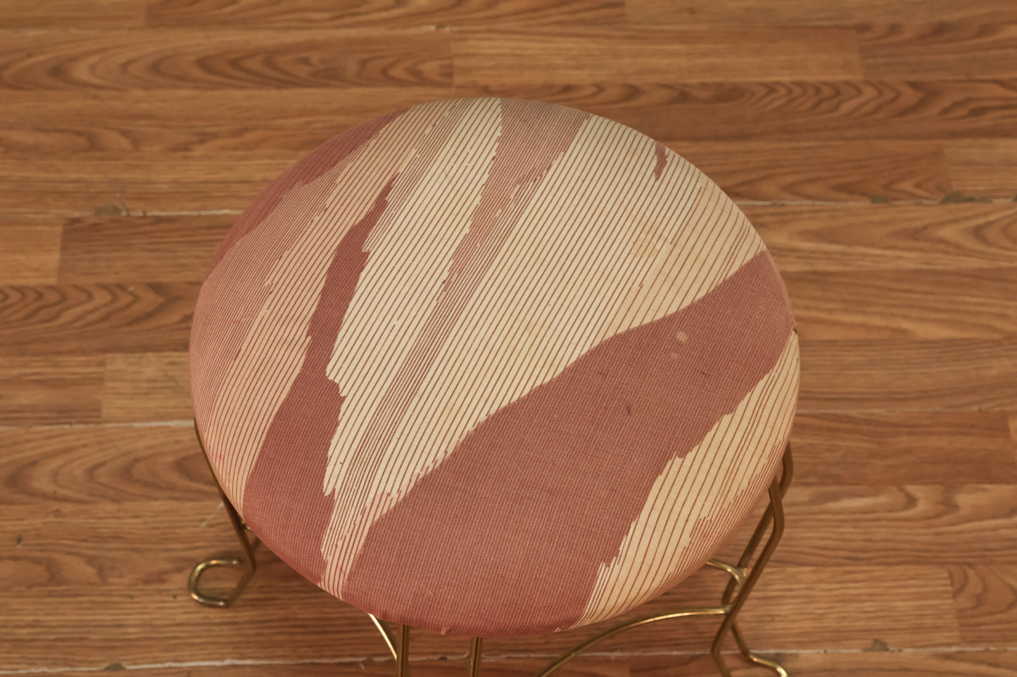 Retro Mauve & Gold Stool