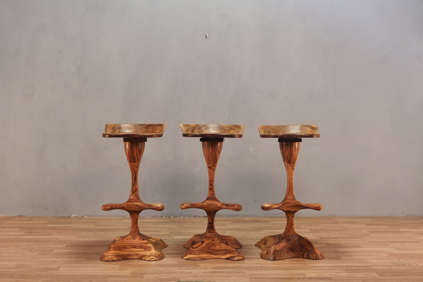 Custom Tropical Teak Bar Stool