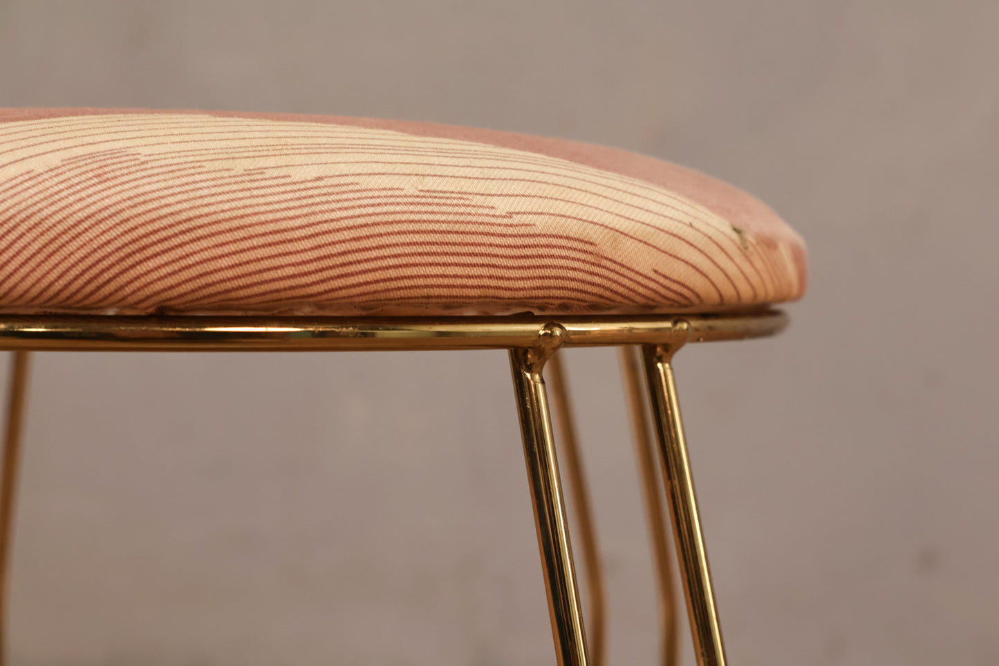 Retro Mauve & Gold Stool