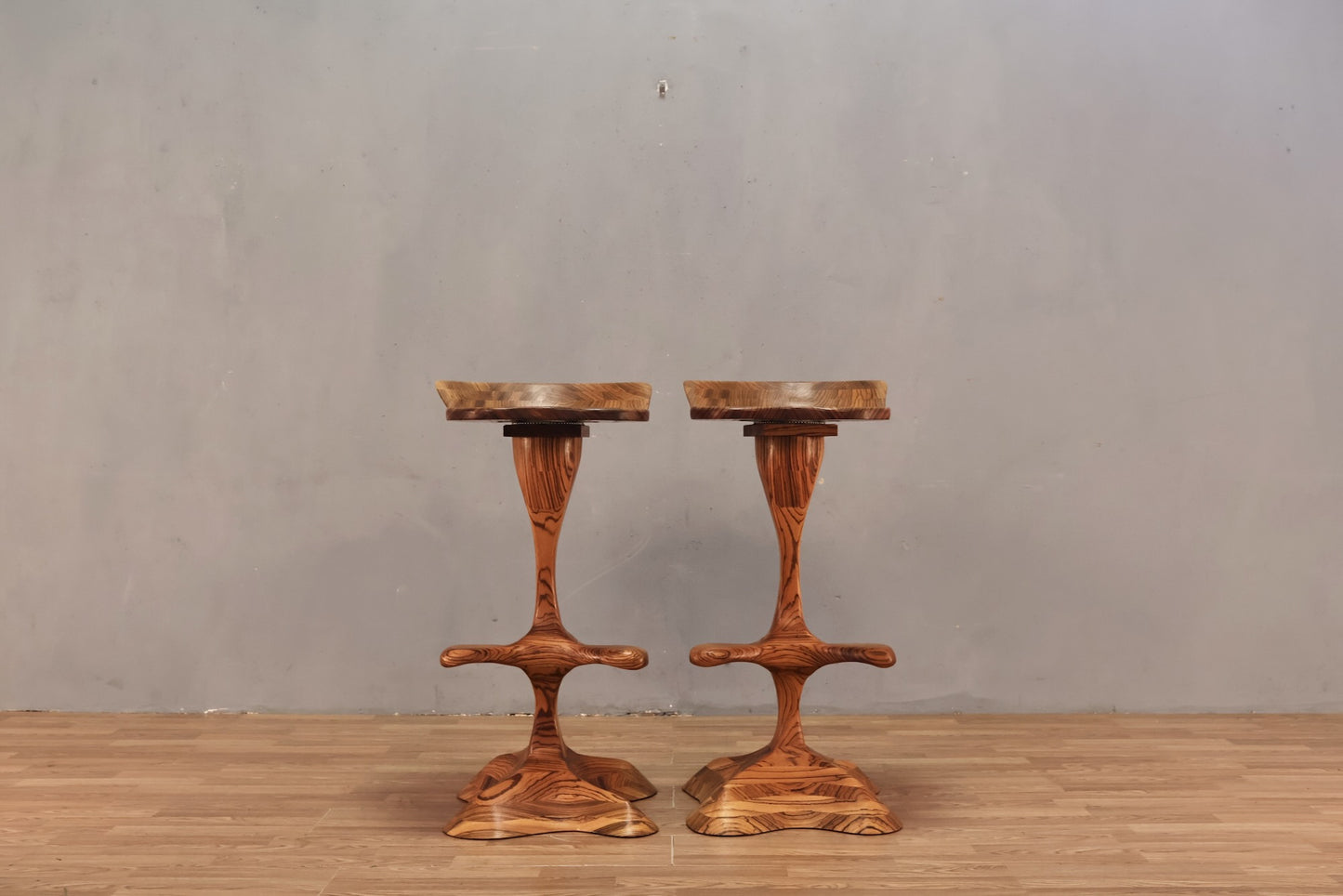 Custom Tropical Teak Bar Stool