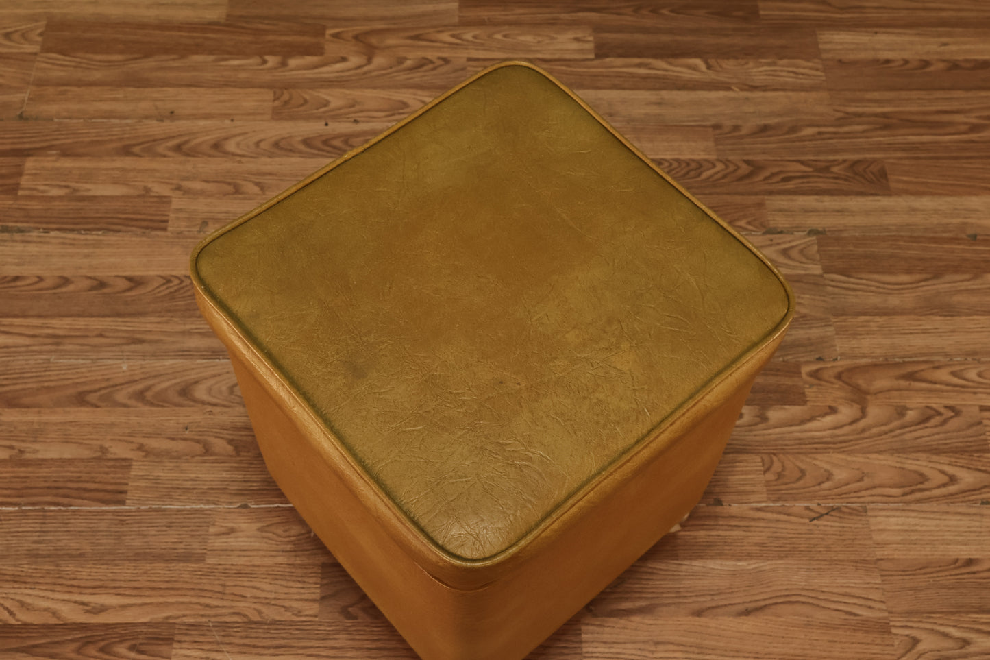 Mustard Rolling Storage Ottoman