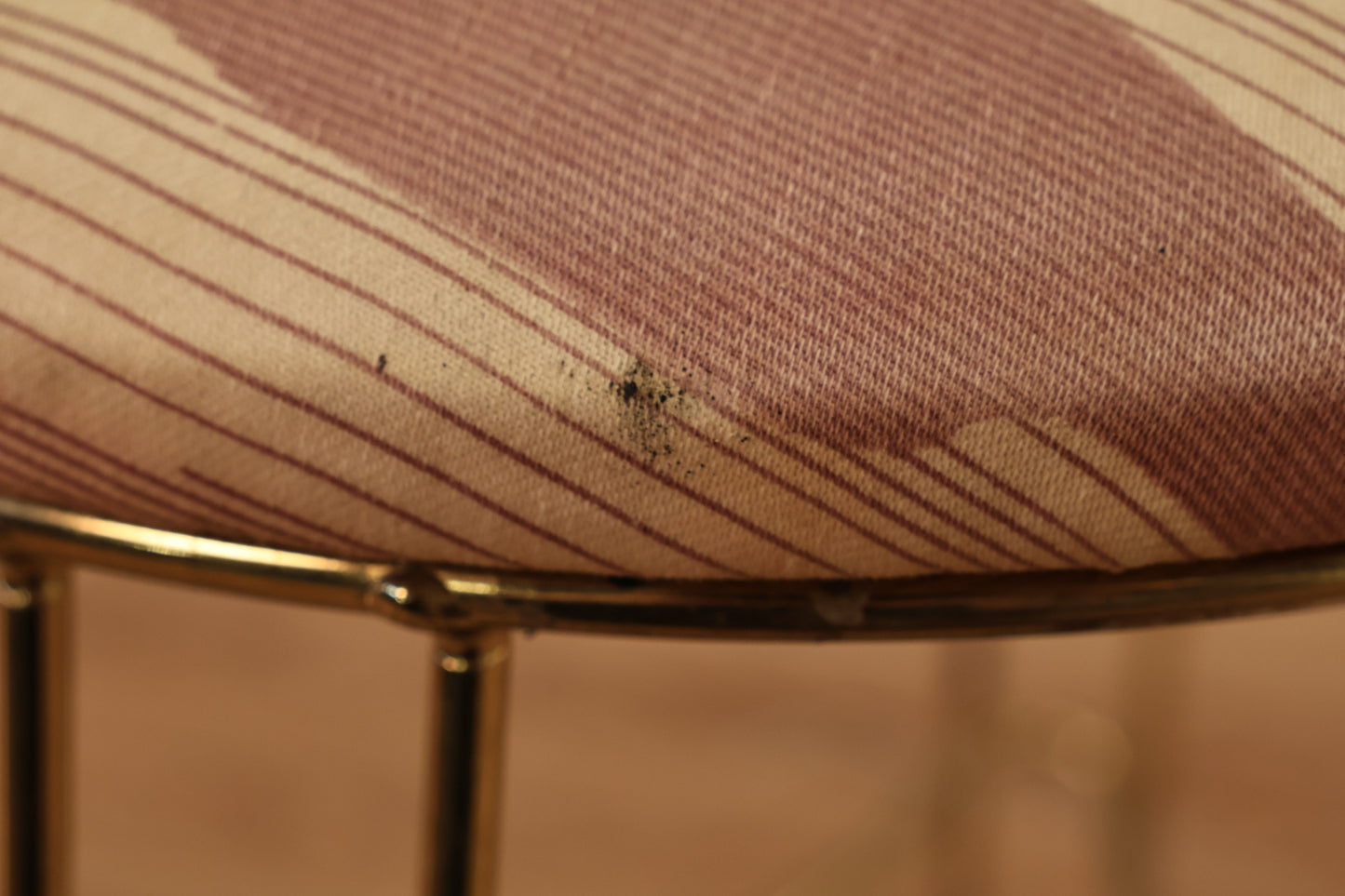 Retro Mauve & Gold Stool