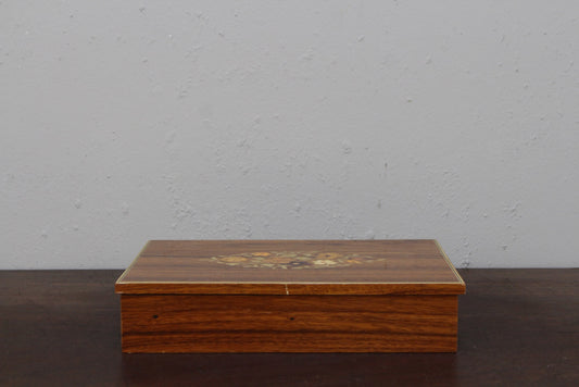 Italian Wooden Inlay Jewelry Box