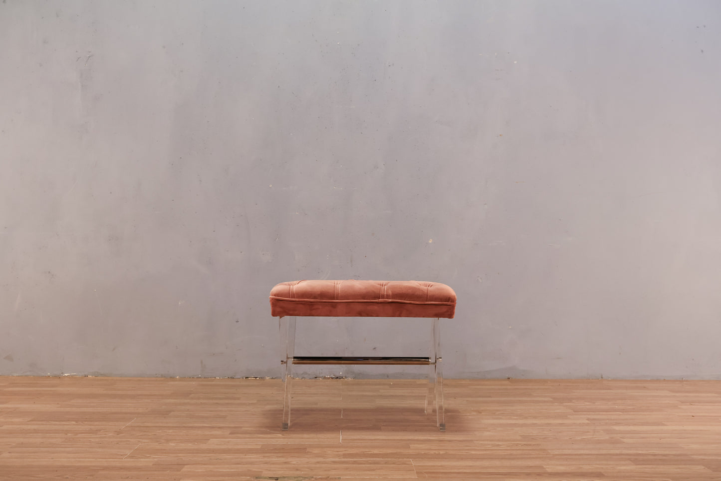 Mauve & Lucite Bench