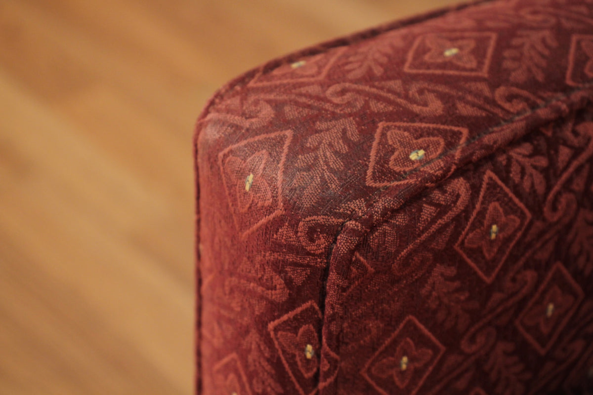 Mid Century Cranberry Diamond Lounge Chair