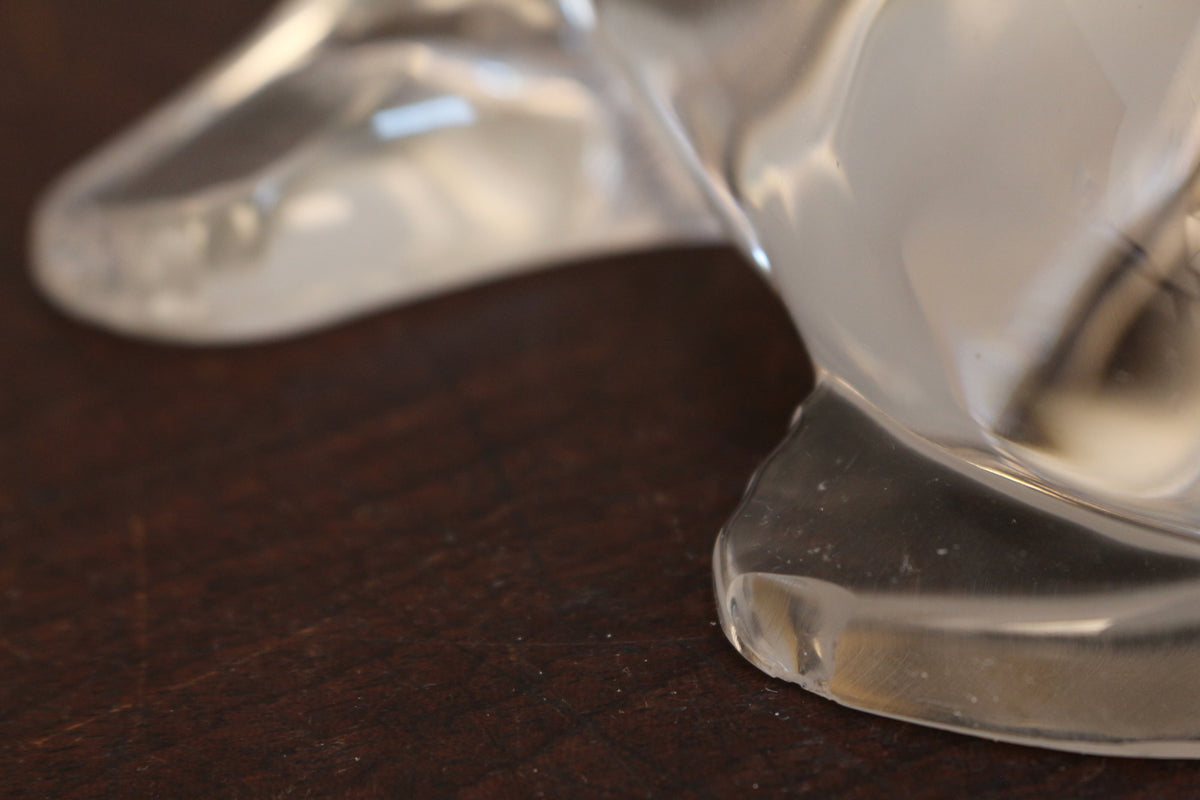 Pair of Glass Seal Candle Holders