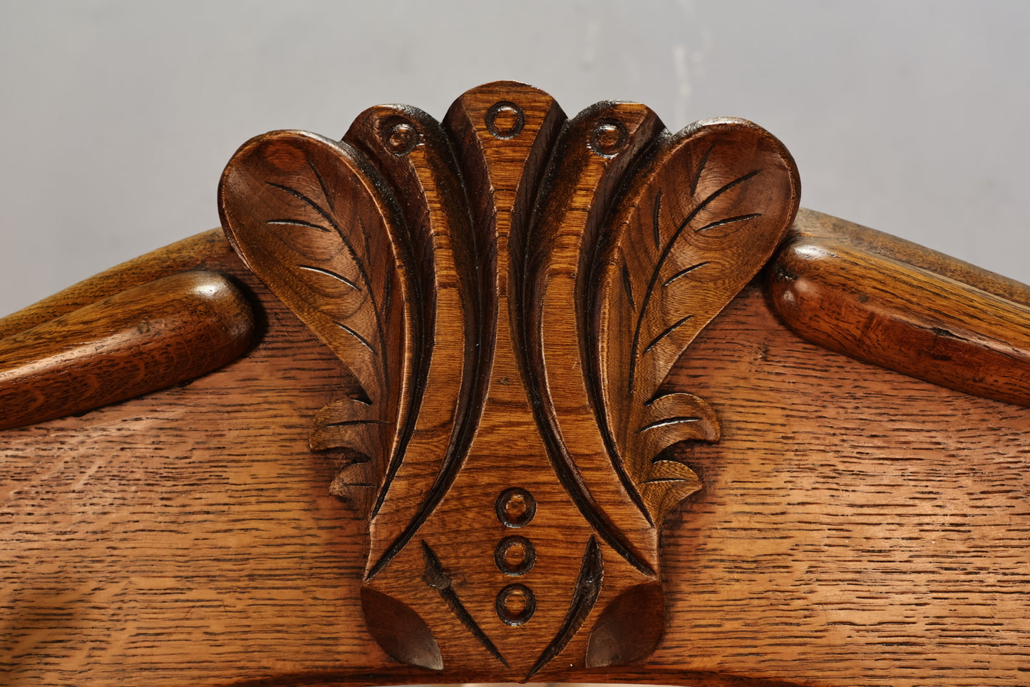 Antique Oak Mirrored Hall Tree - ONLINE ONLY