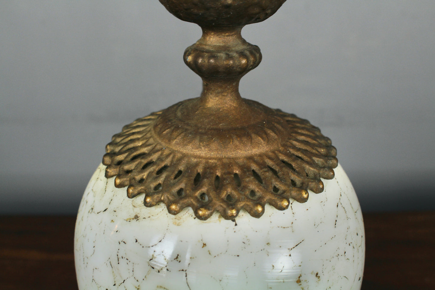 Tall Antique Marble & Brass Cherub Ewer