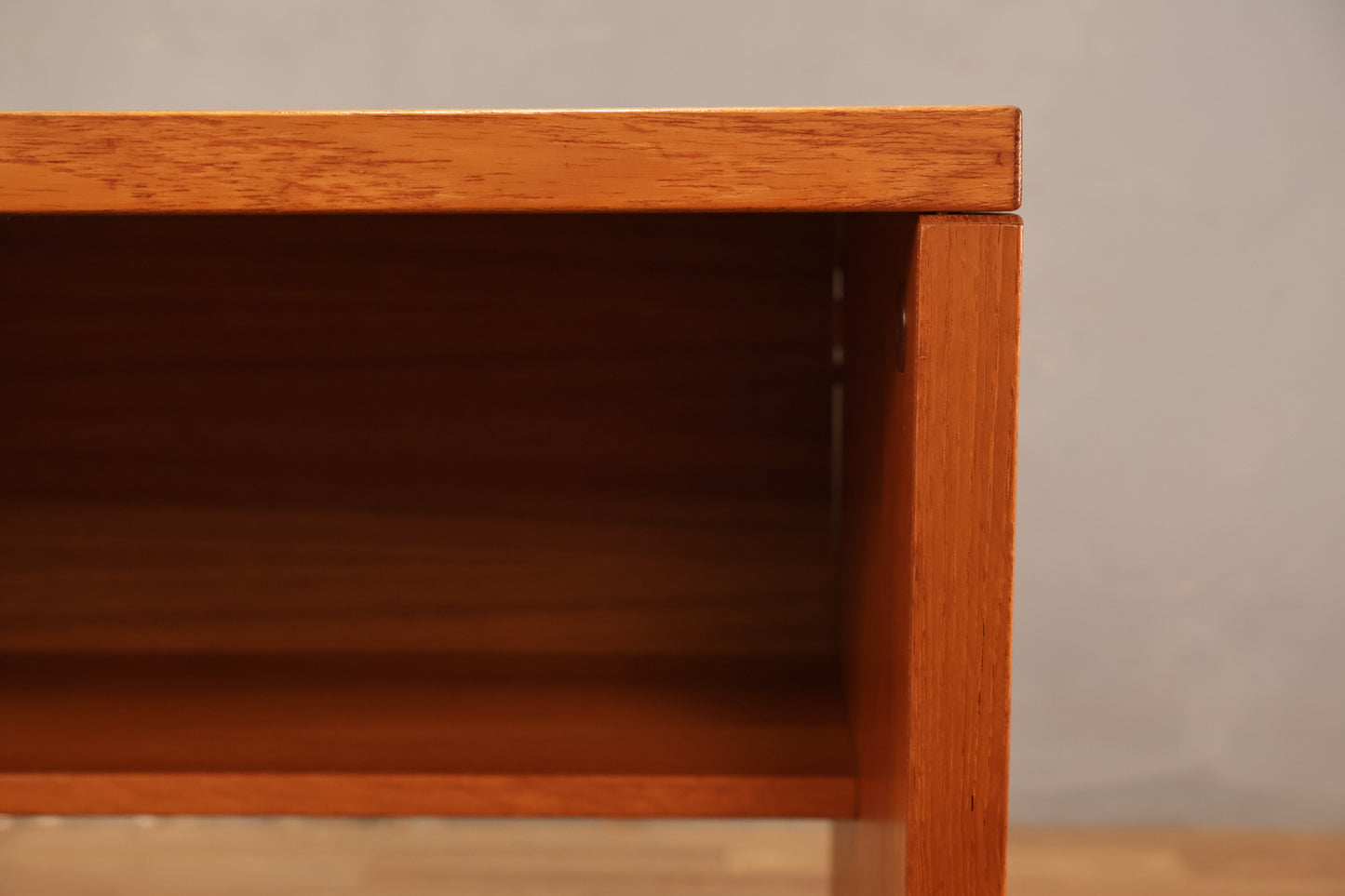 Compact Danish Teak Rolling Desk