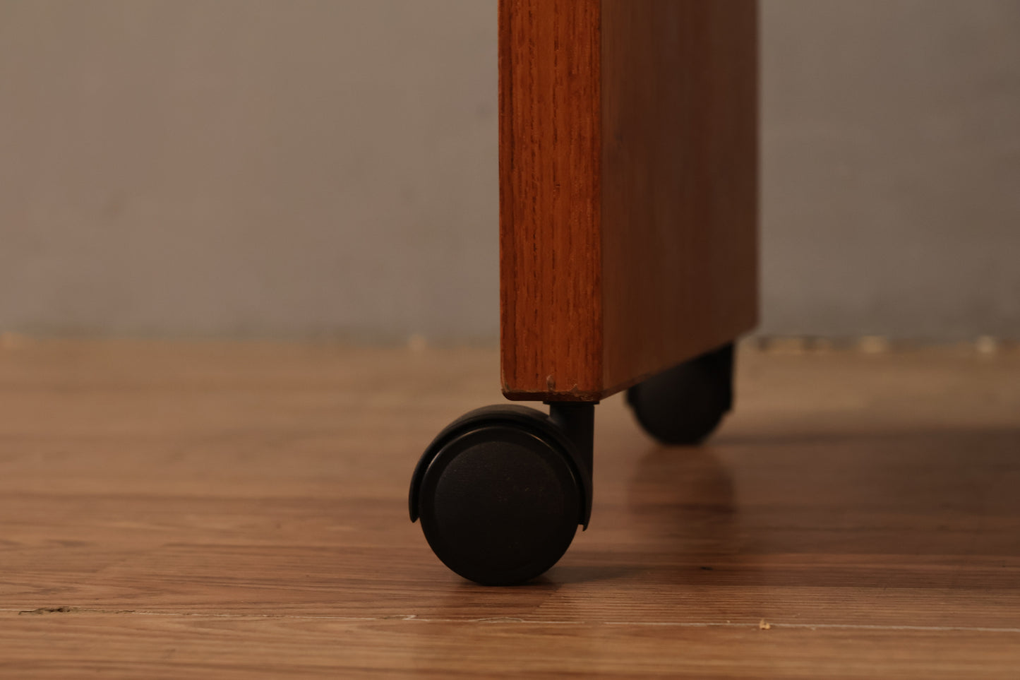 Compact Danish Teak Rolling Desk